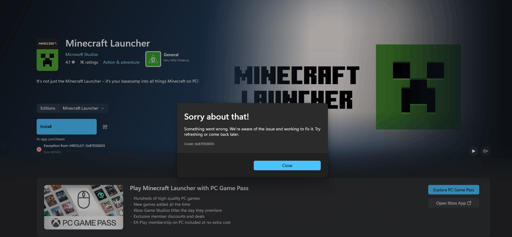 Why is the Minecraft Launcher not installing? - Microsoft Q&A