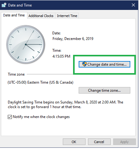 Windows Date and Time issue - Microsoft Q&A