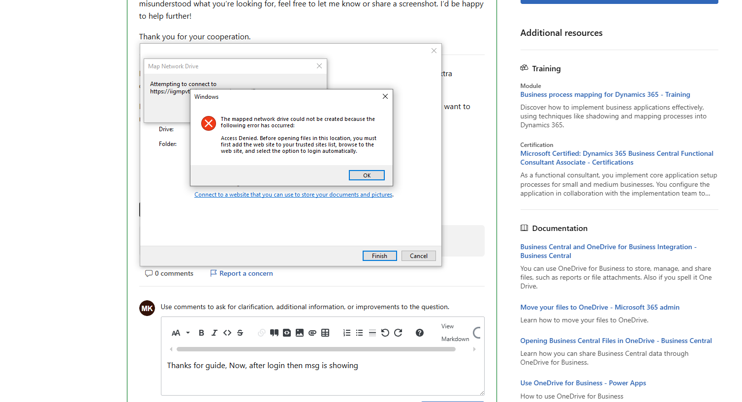Business One Drive As a Map drive - Microsoft Q&A