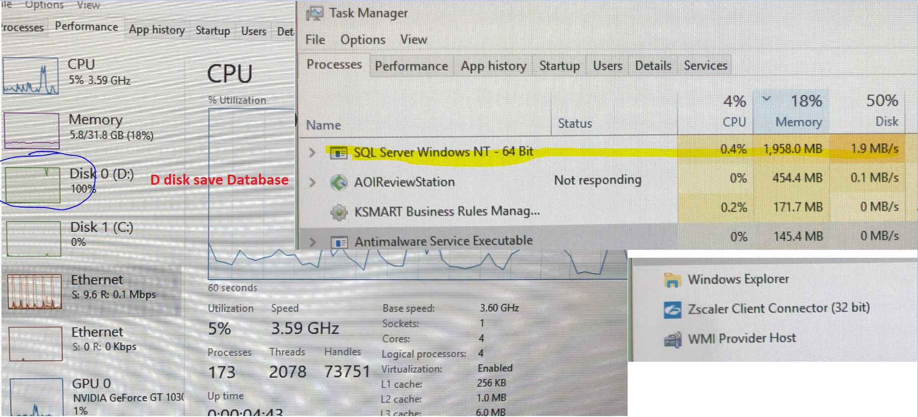 D disk full performance
