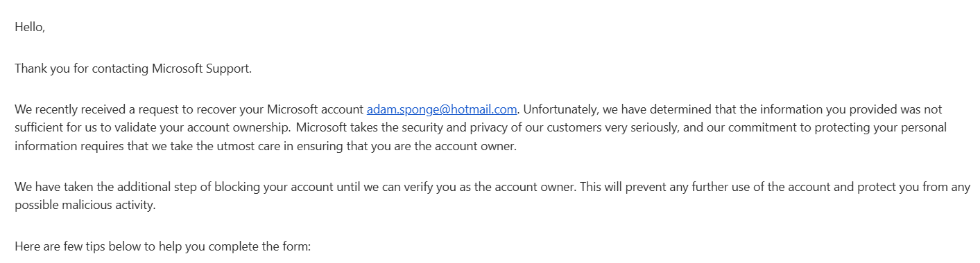 Lost backup email and number - Microsoft Q&A