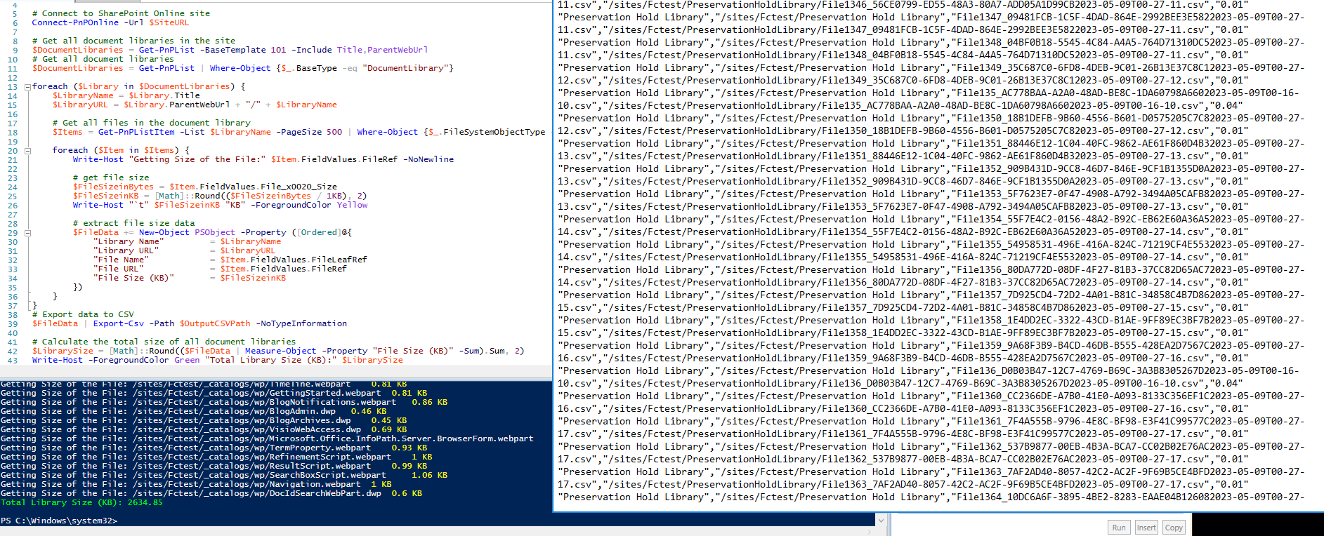 SharePoint Online: Get Document Library Size using PowerShell - SharePoint  Diary