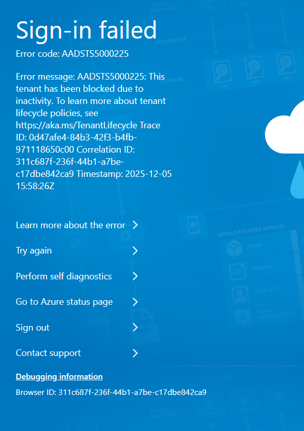 cant login to my azure portal - Microsoft Q&A