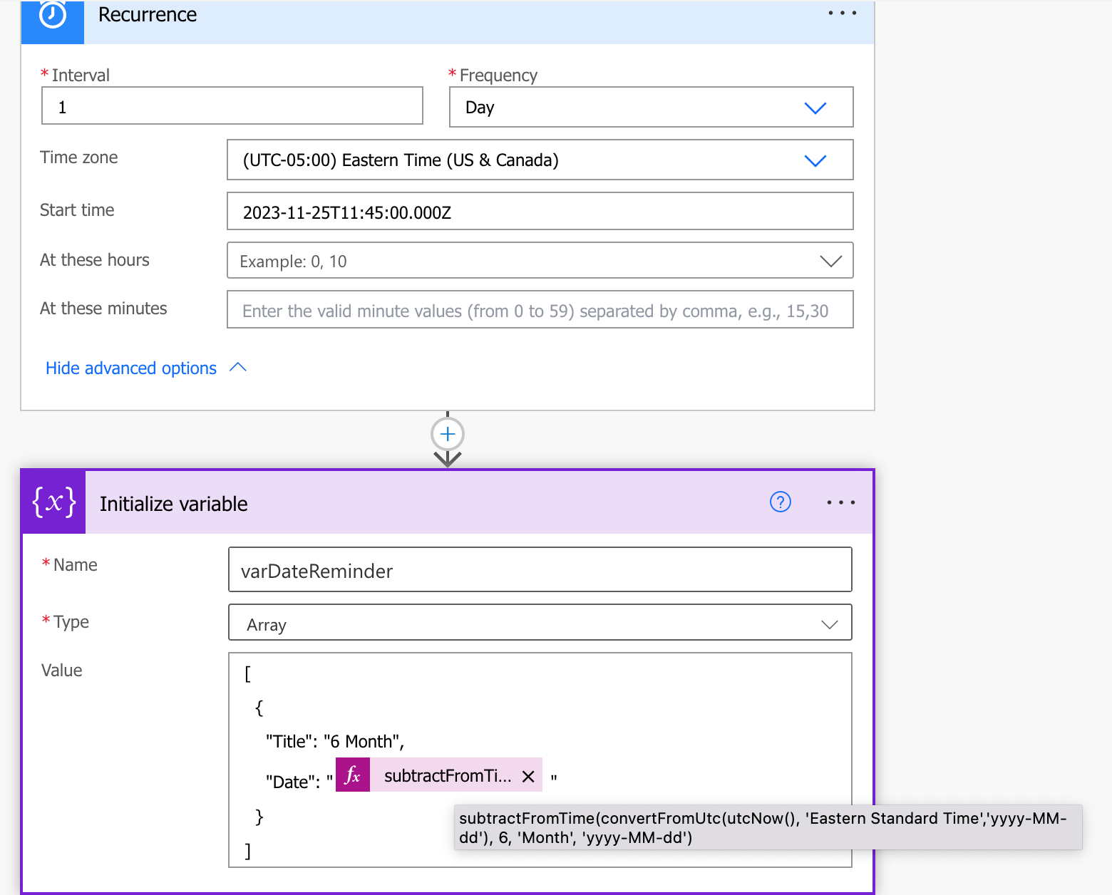 Recurrence Power Automate Flow - Microsoft Q&A