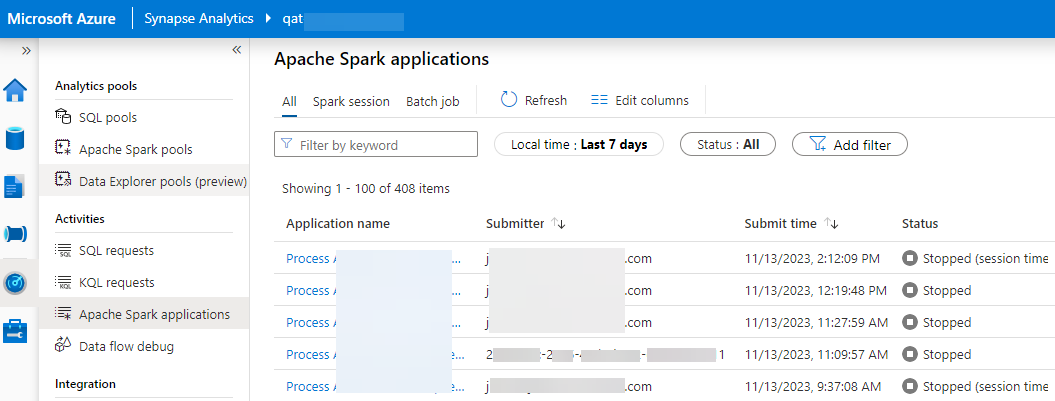 Apache Spark Applications showing unknown GUID submitter
