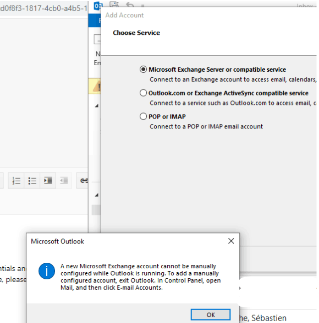 Outlook 2013 cannot connect to server - Microsoft Q&A