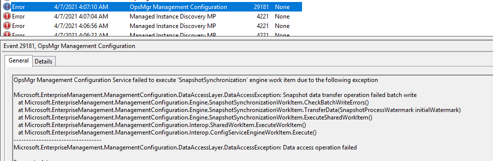 Management server Issues - Microsoft Q&A