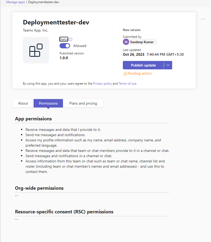 Org wide permission