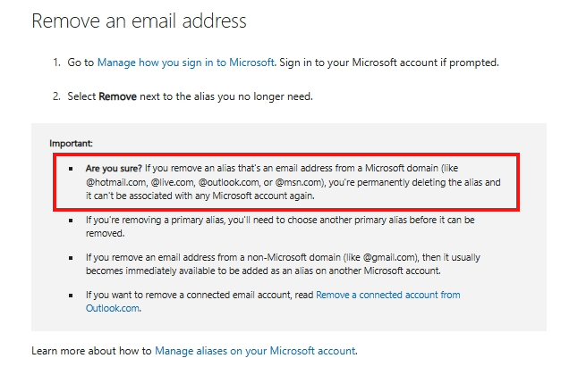 Add back removed alias - Microsoft Q&A