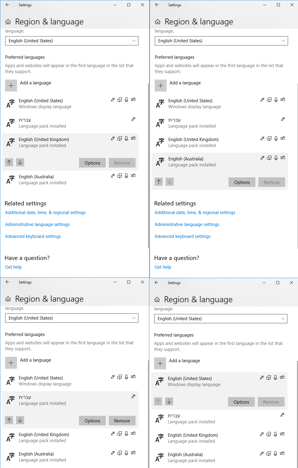 Windows 10 adds keyboard layouts on its own and won't let me remove ...