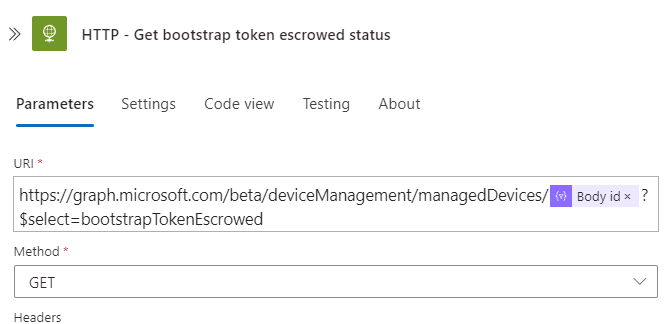 Logic App HTTP action returns an incorrect bootstrapTokenEscrowed value ...