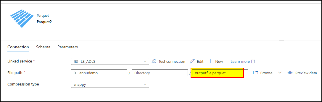 Copy data from Oracle database to an Azure Data Lake Gen 2 into parquet ...