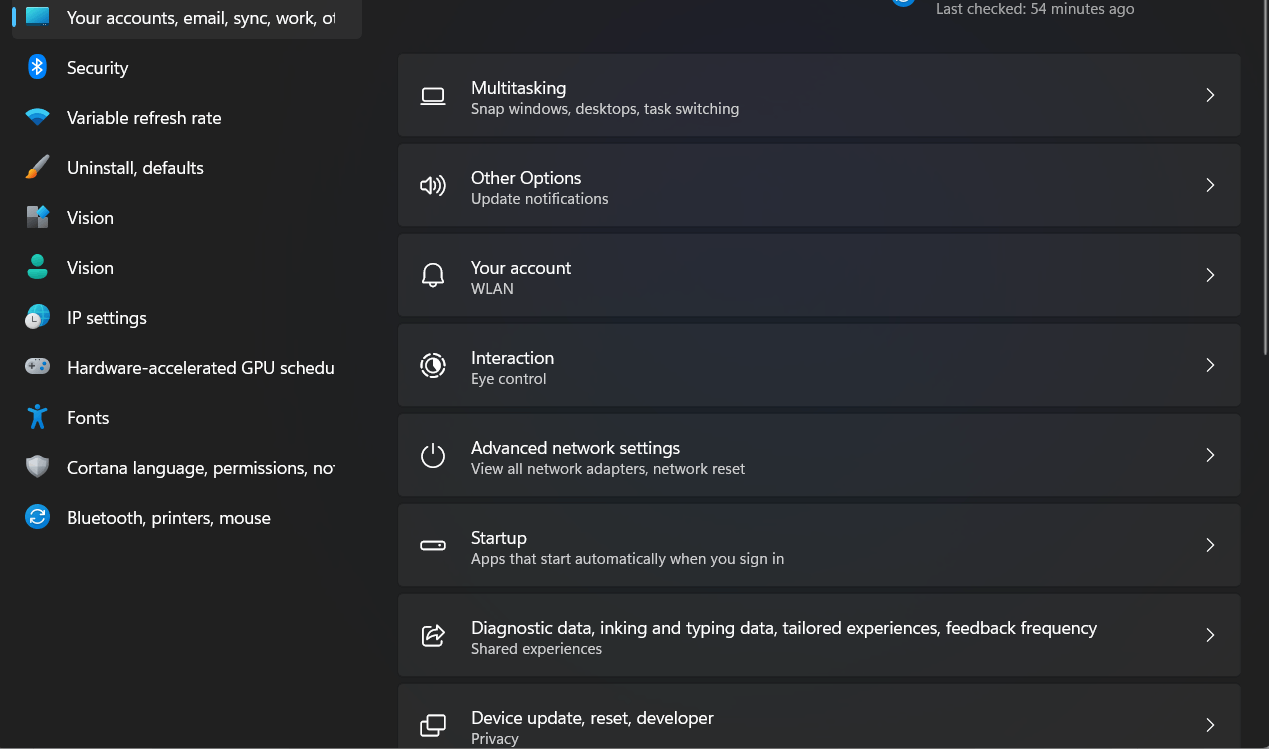 Settings app not working properly - Microsoft Q&A