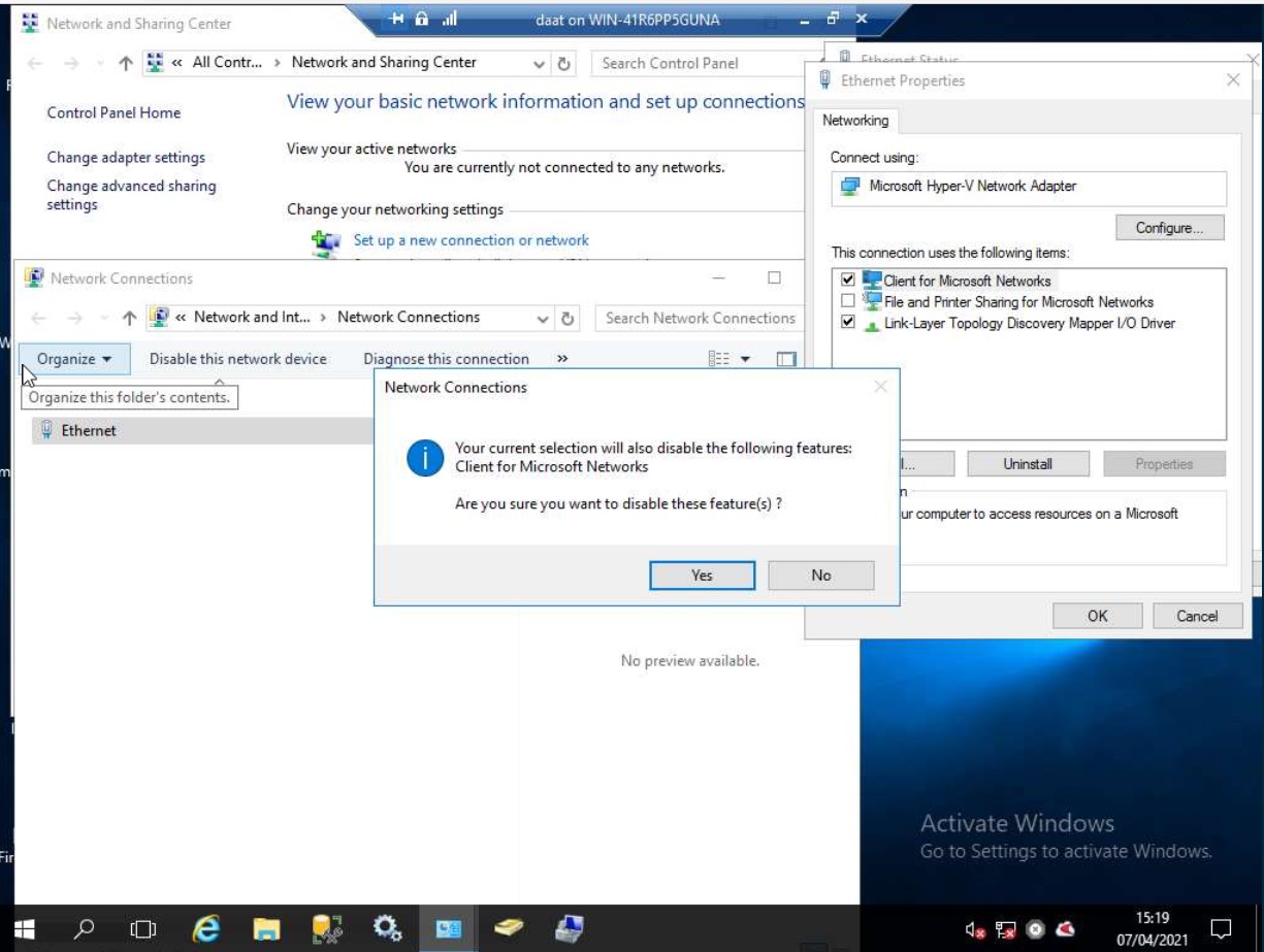 IPV4 Network card error on restore VM Microsoft Q&A