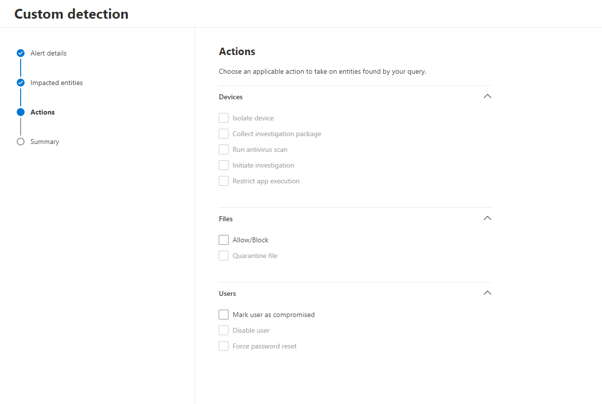 MDE advanced hunting custom rule creation - Microsoft Q&A