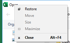 Excel Open dialog box not resizable - Microsoft Q&A