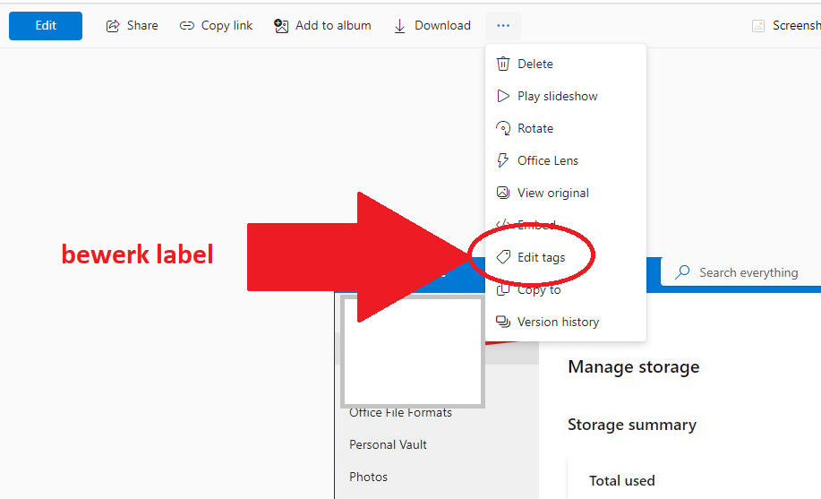 Het taggen van foto's in Onedrive - Microsoft Q&A