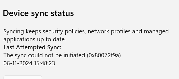 THE SYNC COULD NOT BE INITIATED visual data 2