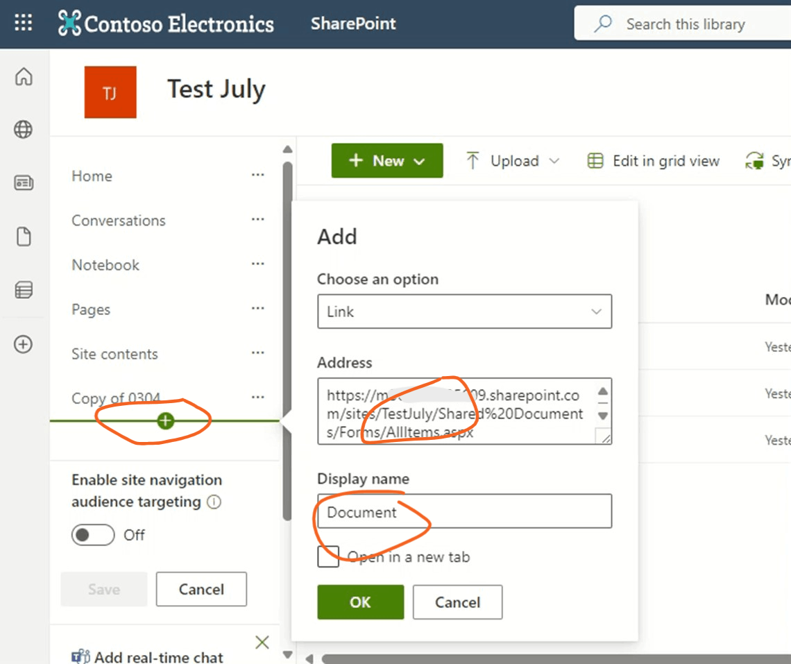 Document Library button missing from navigation site - Microsoft Q&A