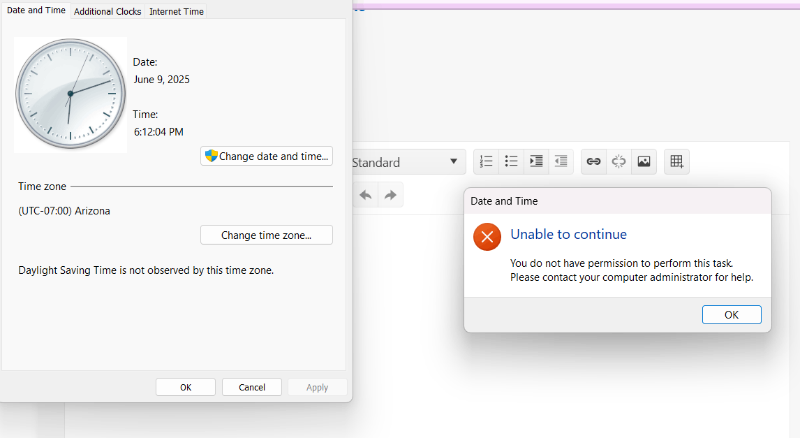 Unable to correct time zone - Microsoft Q&A