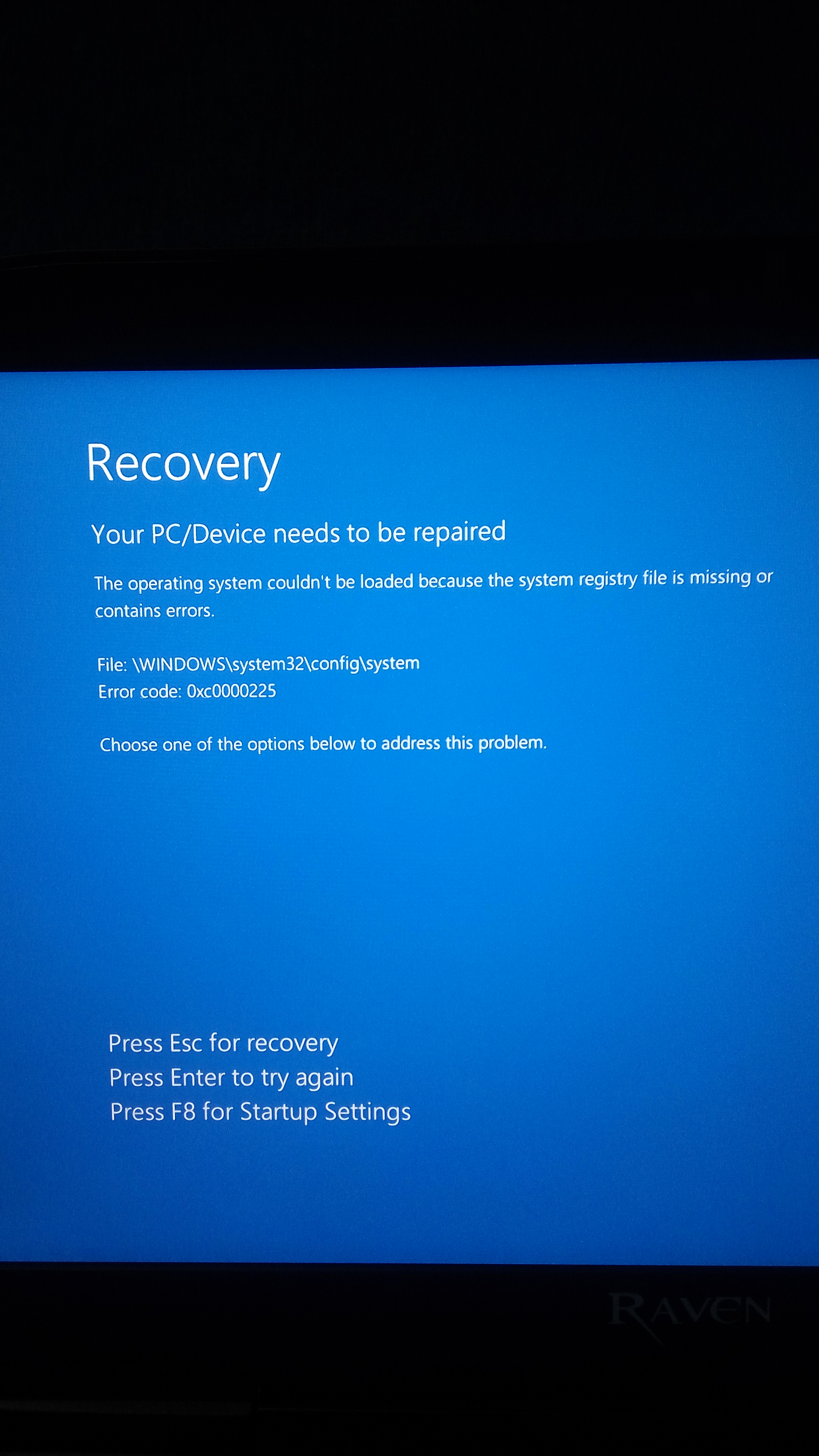 Unexpected recovery loop - Microsoft Q&A