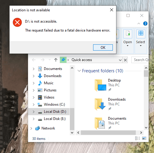 My D Drive does not appear in file manager - Microsoft Q&A
