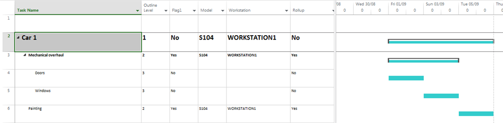 gantt chart by groups does not show summary tasks - Microsoft Q&A