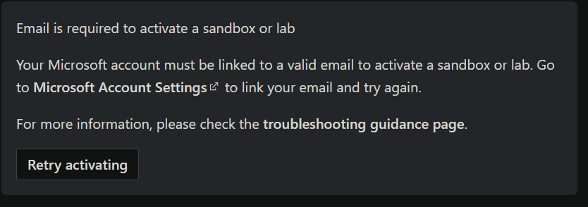 I cannot activate my account - Microsoft Q&A