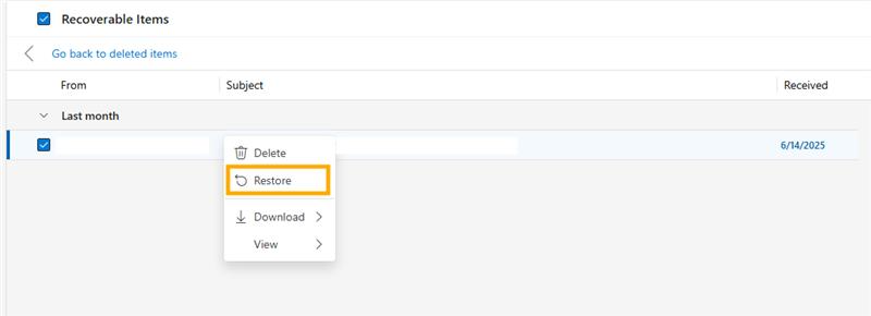how to recover items deleted from Sent folder - Microsoft Q&A