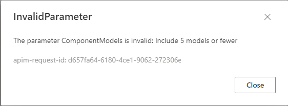 Error creating a composite model with more than 5 custom templates ...