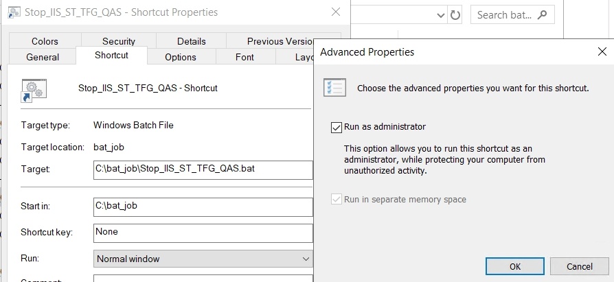 batch file run as administrator not working - Microsoft Q&A