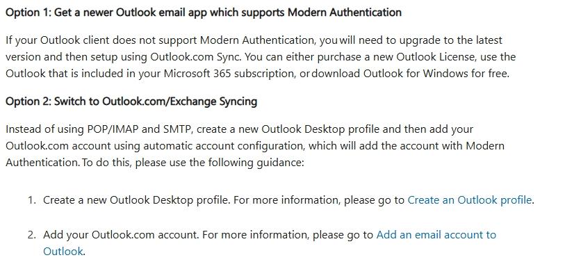 Outlook Connexion errors on Android - Microsoft Q&A