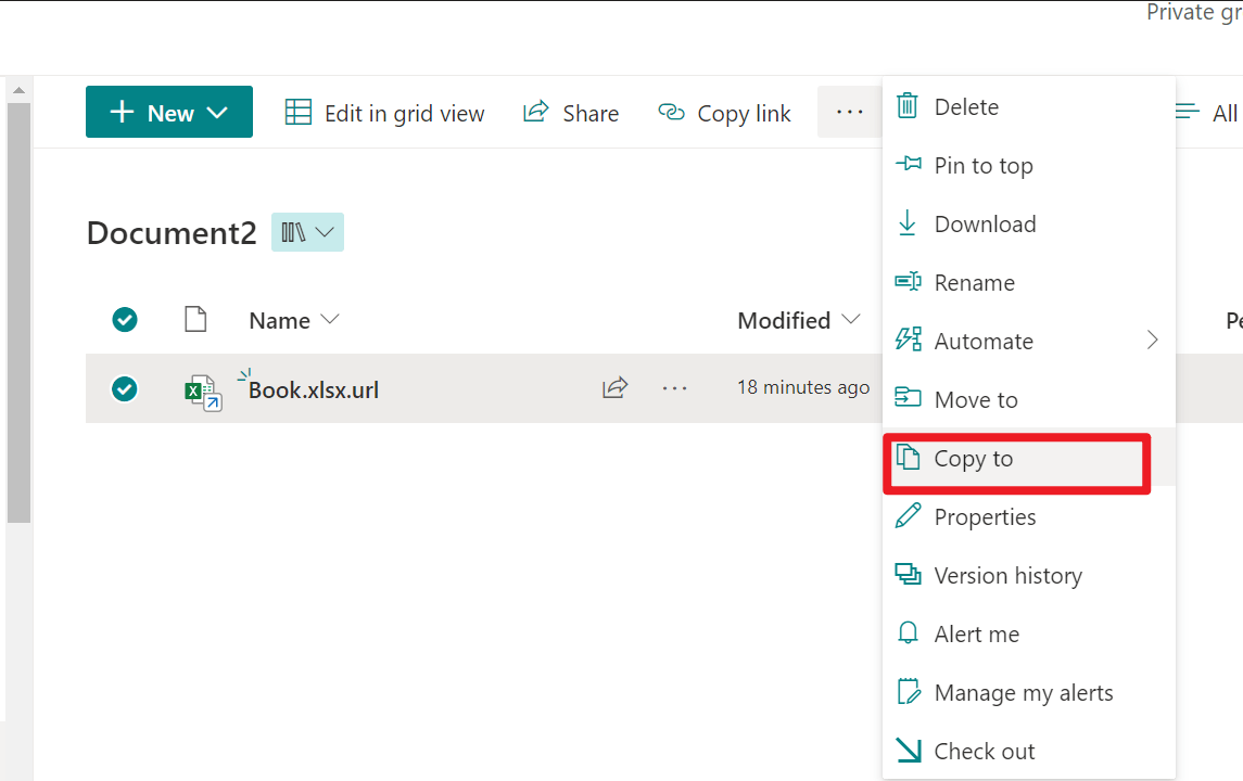 Can you copy and paste a shortcut file from one section in SharePoint ...