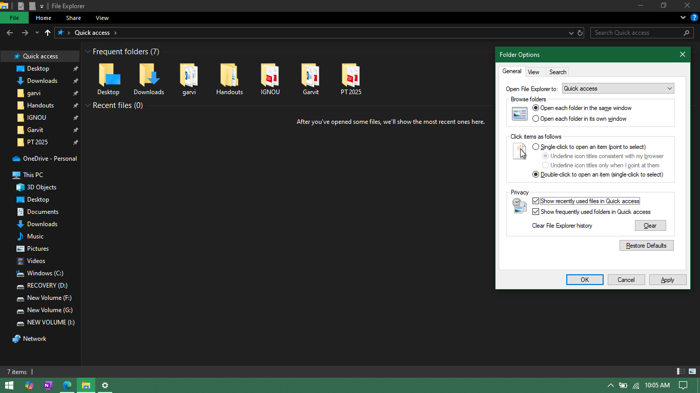 When I open any files, those files are not populating recent files in ...