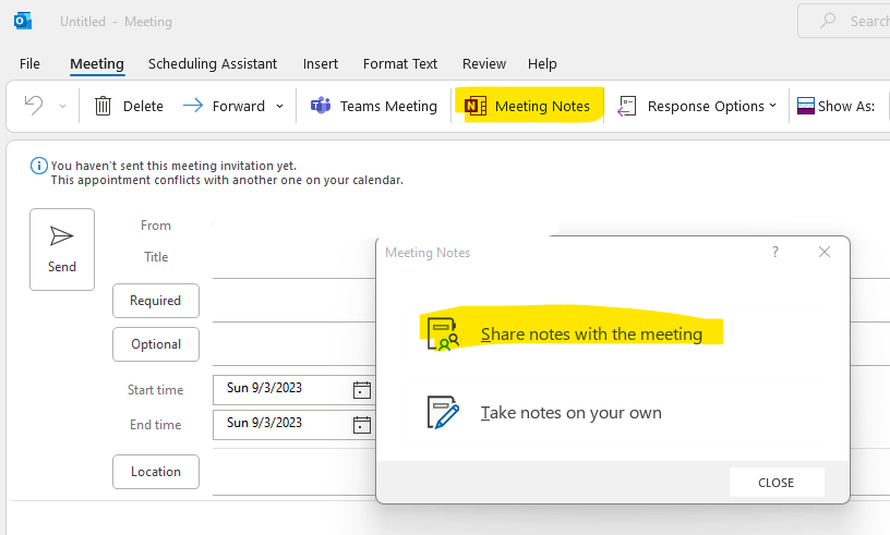 How do I modify the notes in an Outlook invite that someone else ...