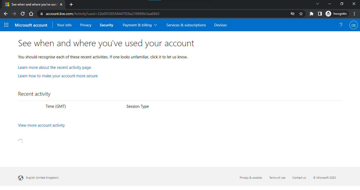 Sign-in History Error - Microsoft Q&A
