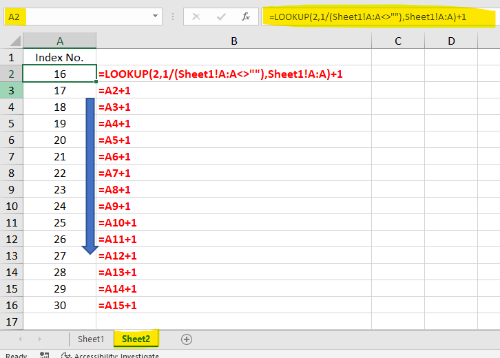 Excel continuous formula (data) to new worksheets - Microsoft Q&A