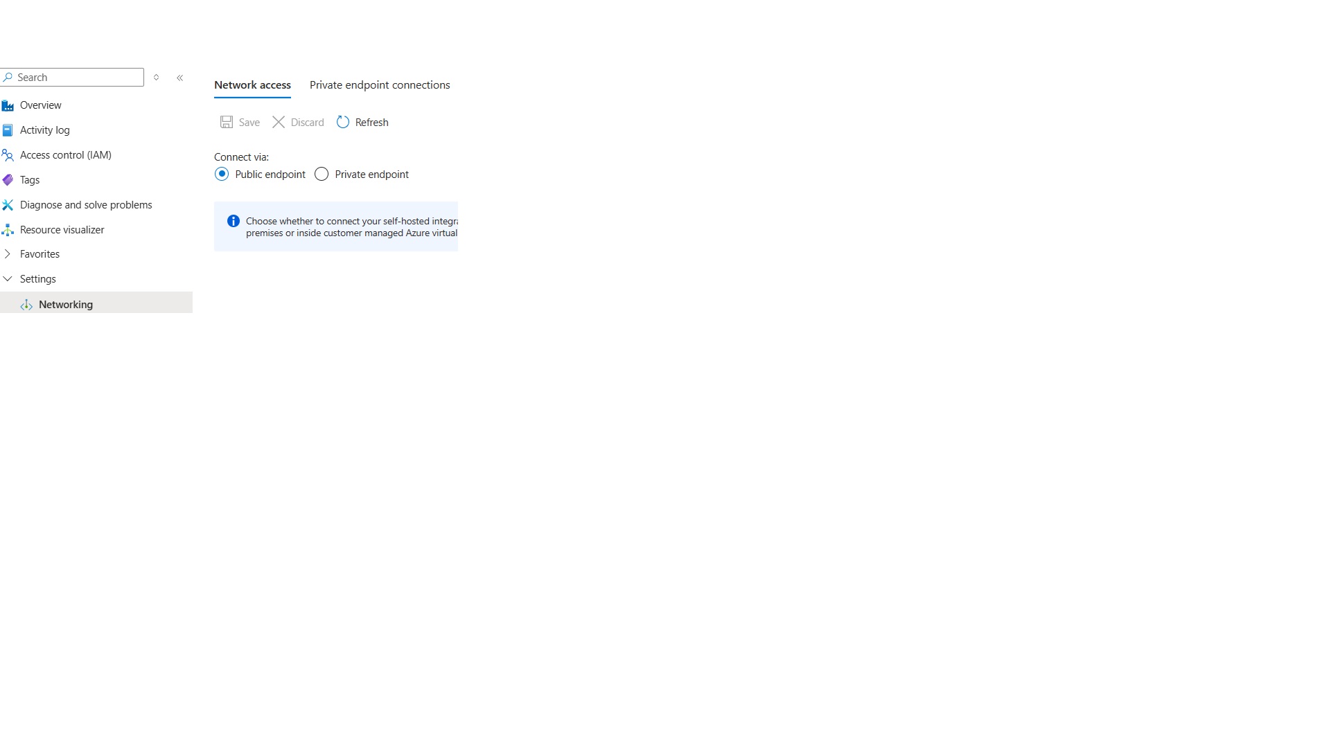 Public endpoint at datafactory level