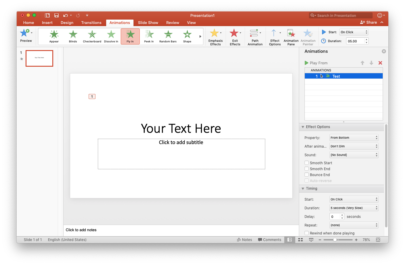 Text Animations on PowerPoint version 16.35 for Mac IOS - Microsoft Q&A