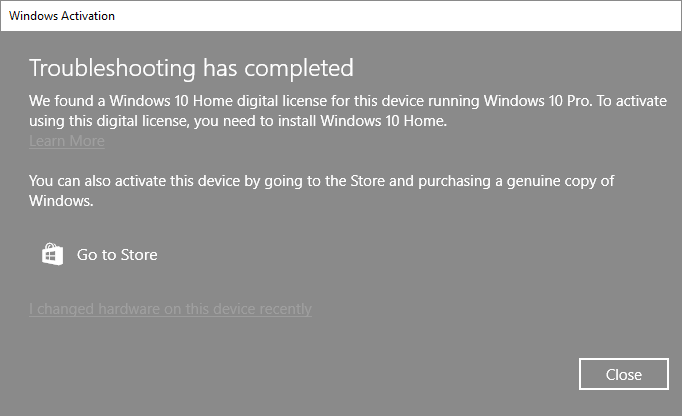 Stuck in license activation after hardware change - Microsoft Q&A