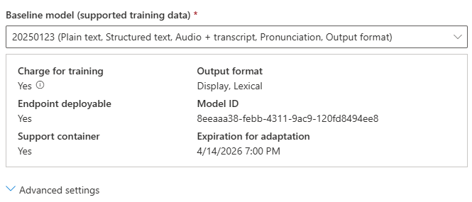 Azure Speech - unable to train a custom model. Getting error 'Internal ...