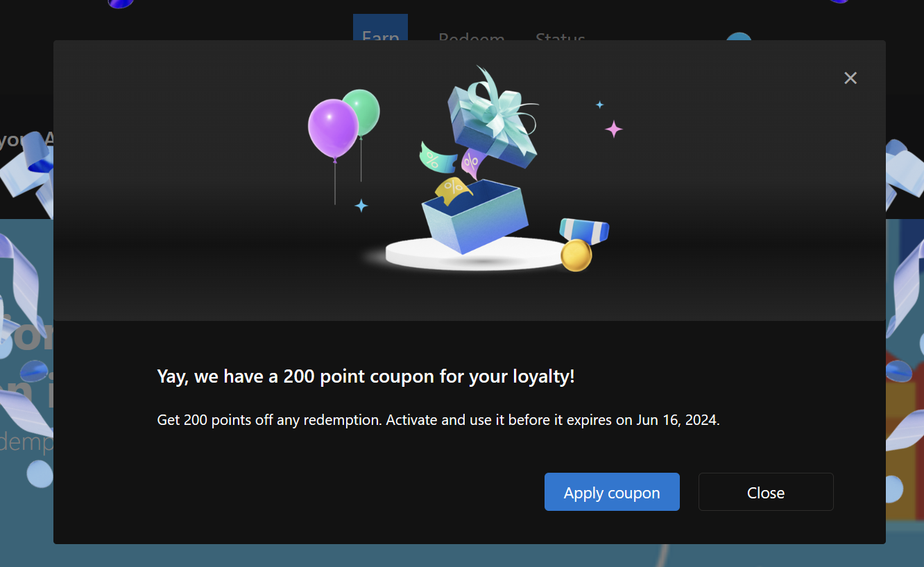 microsoft rewards points coupon