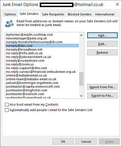 Emails marked as Not Junk KEEP falling in to Junk email folder ...