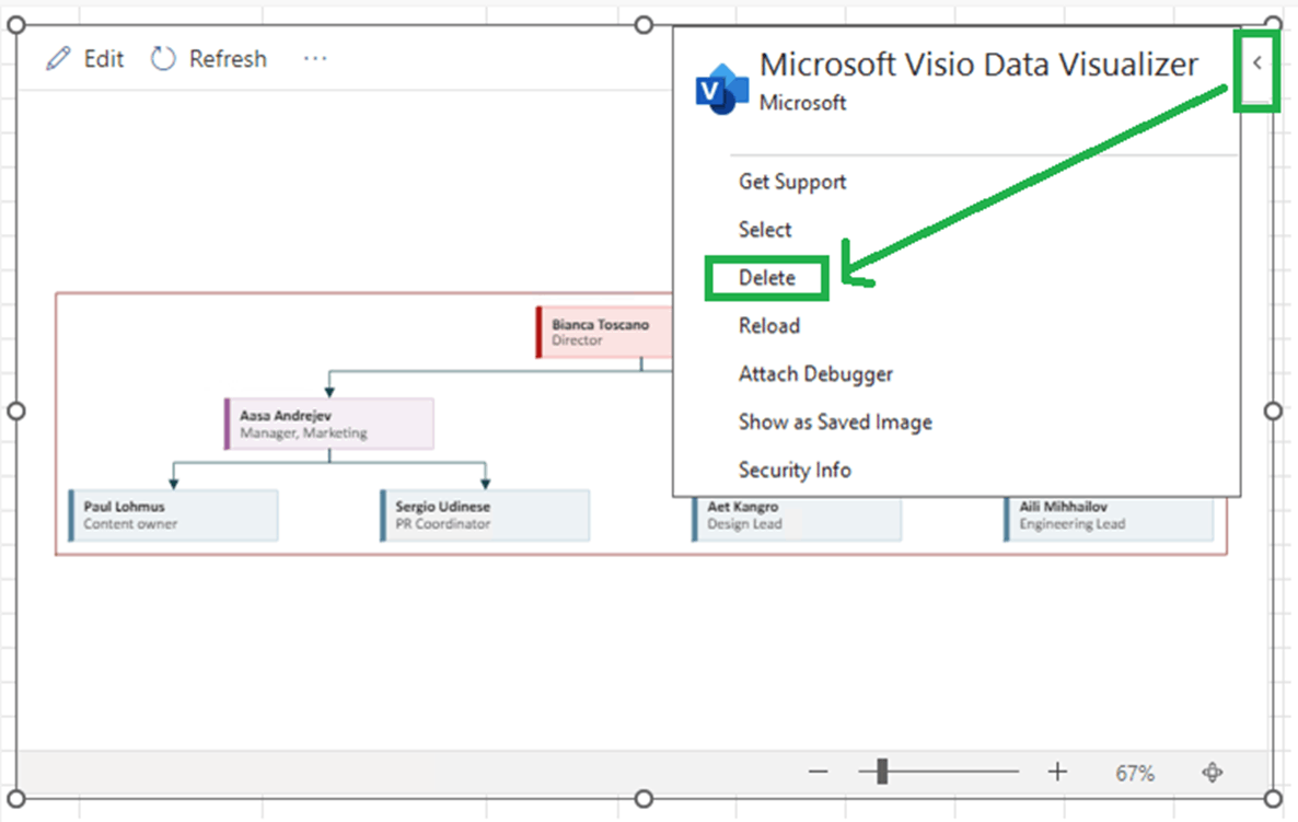 The visio add in keeps saying 