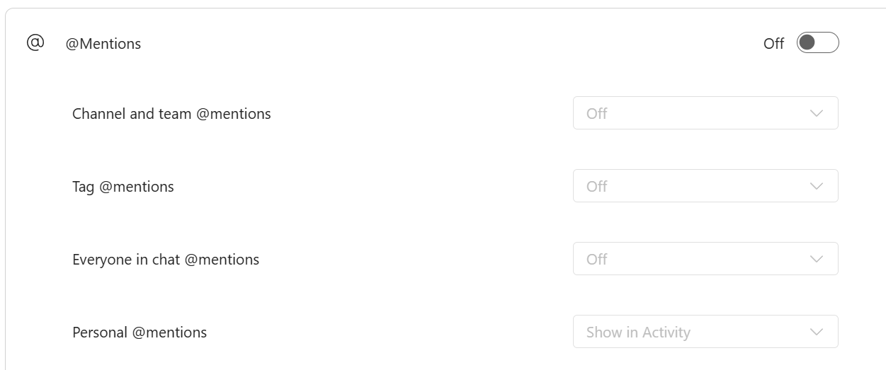 Still getting notifications for mentions when turned off - Microsoft Q&A
