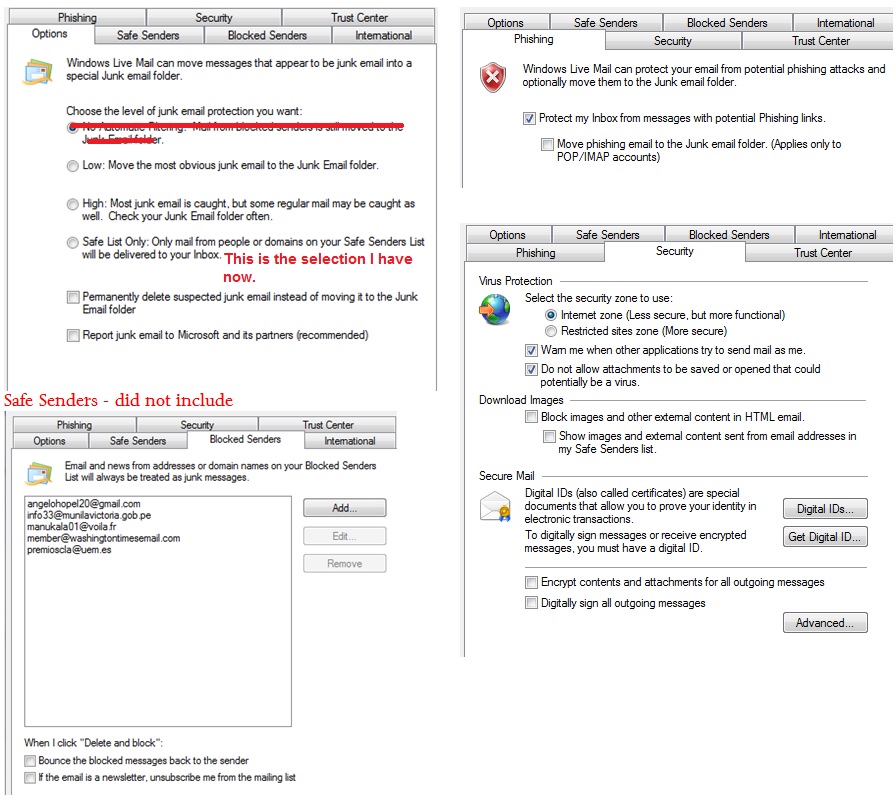 Windows Live Mail sending legitimate email to Junk folder . . . Why ...