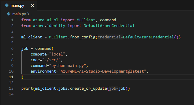 Credentials in local compute on Azure ML - Microsoft Q&A