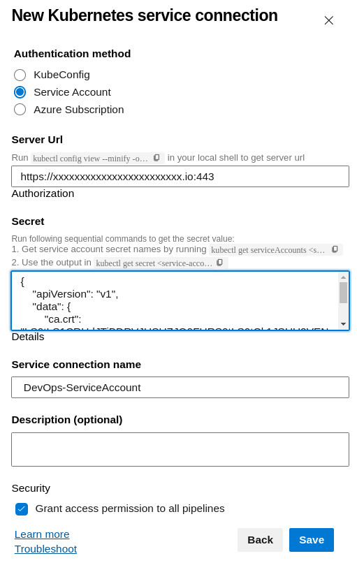 azure devops and deploy app in k8s with pipelines - Microsoft Q&A