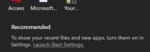 Windows 11, Turned off recommended apps in Start. How to remove the ...