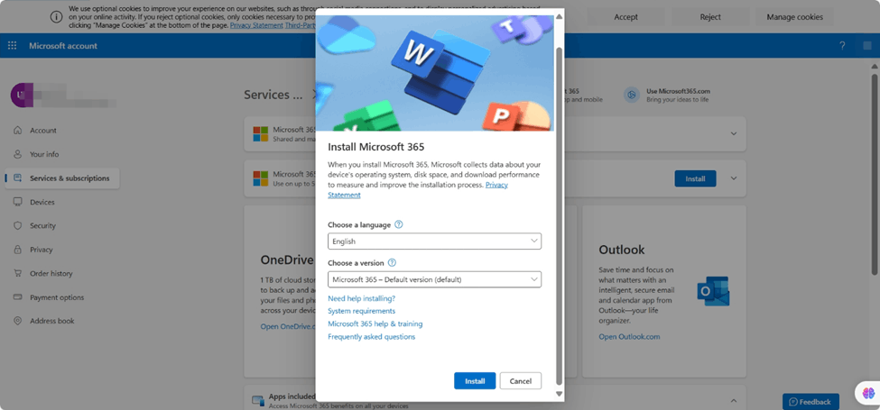 My Microsoft subscription did not come across on My New Laptop ...